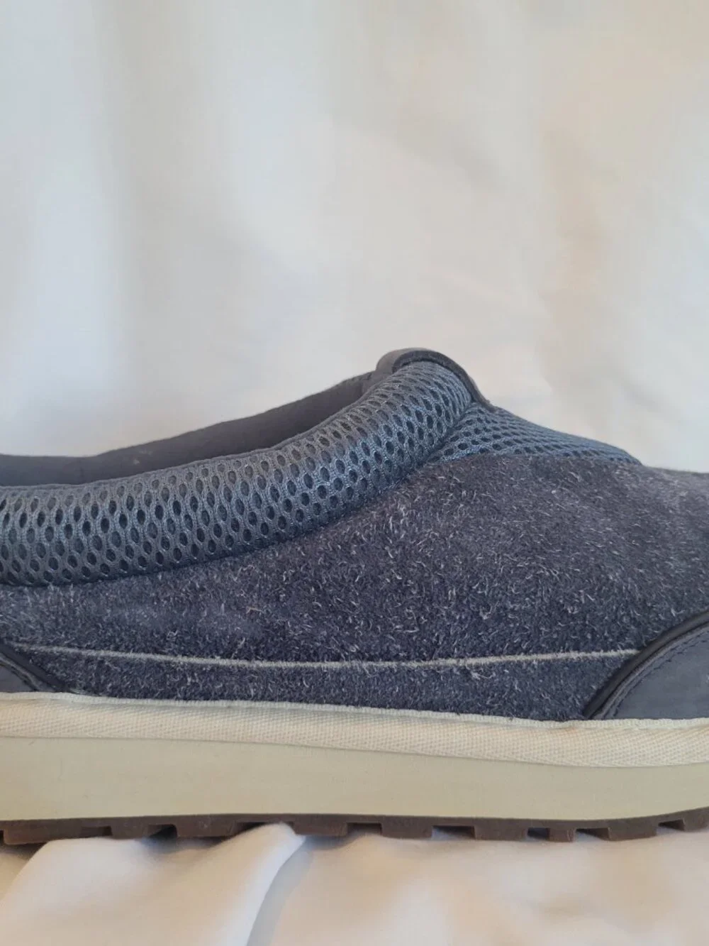 UGG Tasman IOE Mens 10 NWOT Suede Slip On Clog Slippers Shoes Blue Gray Slip On